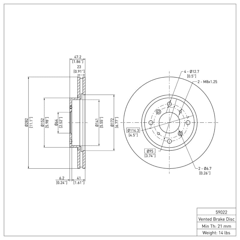 DFC — DFC 92-96 Honda Prelude Front Brake Rotor
DFC Brake Rotor - view 6