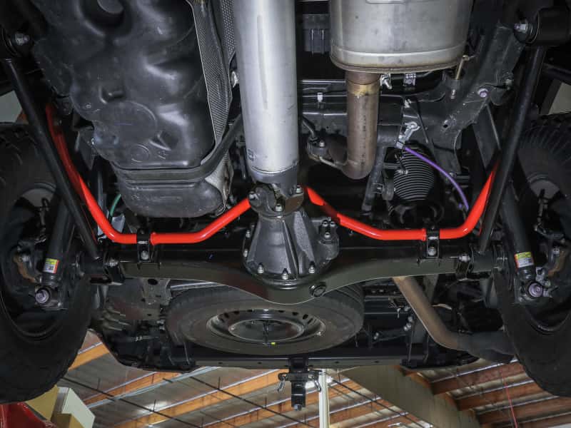 aFe — aFe Control 22-24 Toyota Tundra V6-3.5L (tt) Rear Sway Bar - Red
Rear Sway Bar - view 4