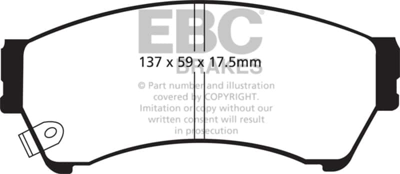 EBC — EBC 06-09 Ford Fusion 2.3 Ultimax2 Front Brake Pads
Disc Brake Pad - view 1