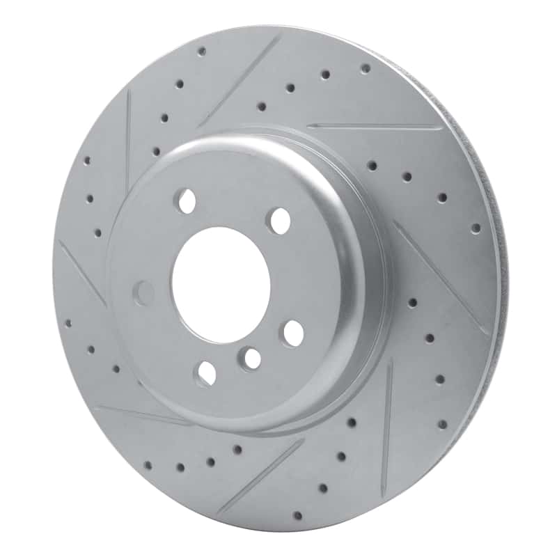 R1 Concepts — R1 10-19 BMW 640I xDrive Convertible Rear Left Drilled & Slotted Silver Brake Rotor
R1 Brake Rotor Drill - view 2