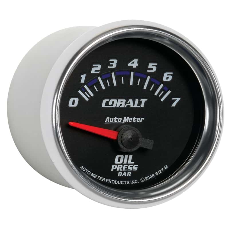 AutoMeter — Autometer Cobalt 52mm 0-7 BAR Short Sweep Electric Oil Pressure Gauge
GA 2" OILP 7BAR E CB - view 12