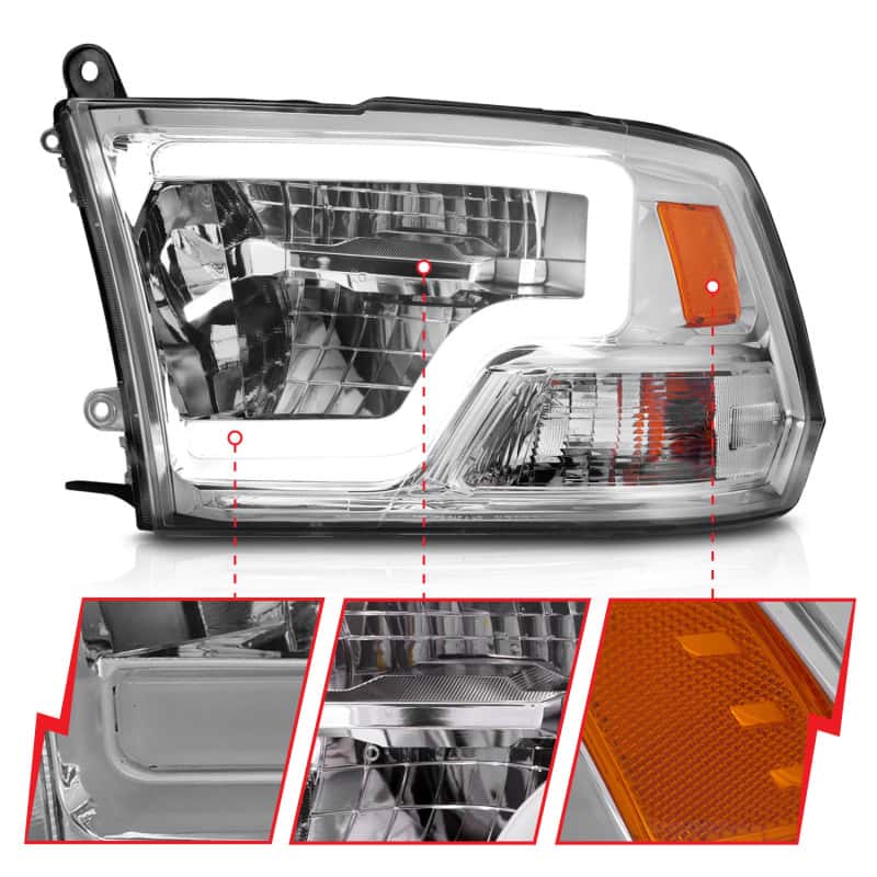 ANZO — ANZO 2009-2020 Dodge Ram 1500 Full LED Square Projector Headlights w/ Chrome Housing Chrome Amber
Head Light Set
HdLtSet - view 9