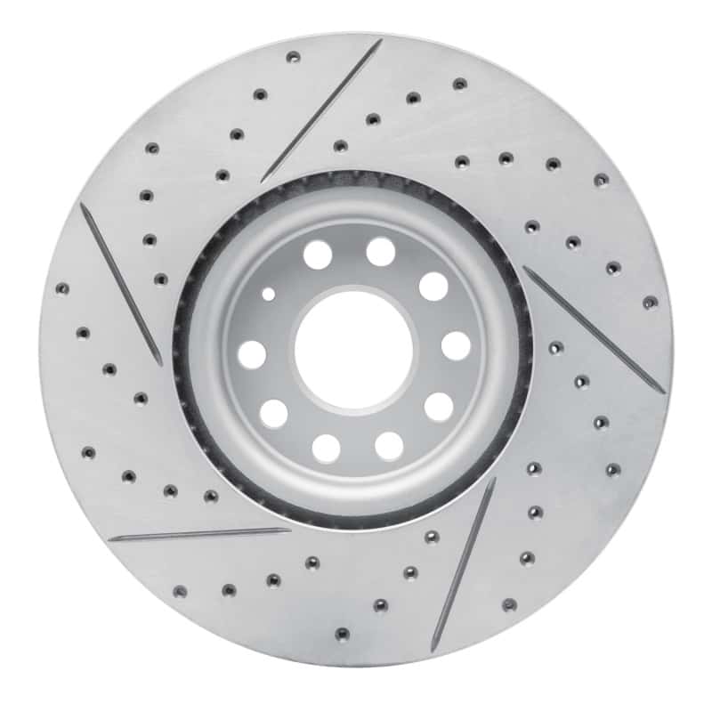 R1 Concepts — R1 18-25 Volkswagen Atlas Front Right Drilled & Slotted Geo-Carbon Rotor - view 5