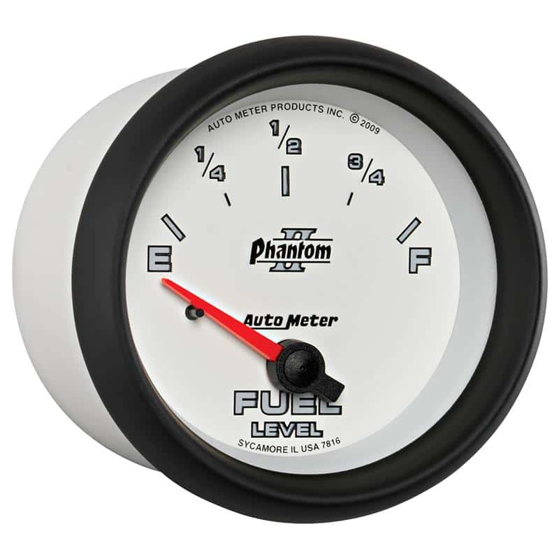 AutoMeter — AutoMeter Gauge Fuel Level 2-5/8in. 240 Ohm(e) to 33 Ohm(f) Elec Phantom II
2-5/8" FUEL LEVEL, 2 - view 6