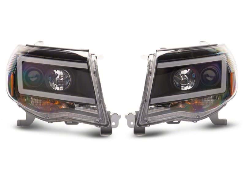 Raxiom — Raxiom 05-11 Toyota Tacoma Axial Series LED DRL Projector Headlights- Blk Housing (Clear Lens)
Headlights - view 2