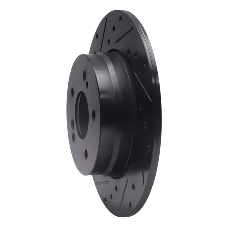R1 Concepts — R1 96-98 Mercedes-Benz SL320 Rear Left Drilled & Slotted Black Brake Rotor
R1 Brake Rotor Drill - view 2