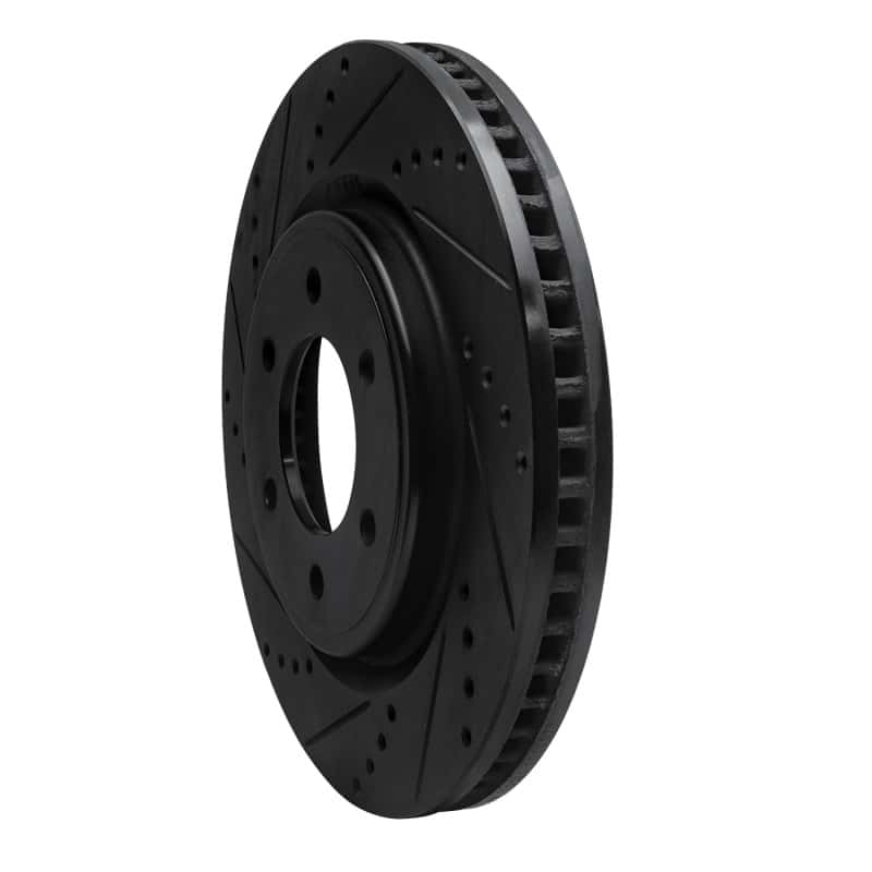R1 Concepts — R1 2021-2025 Ford Bronco Front Left Drilled & Slotted Black Brake Rotor
Disc Brake Rotor - view 2