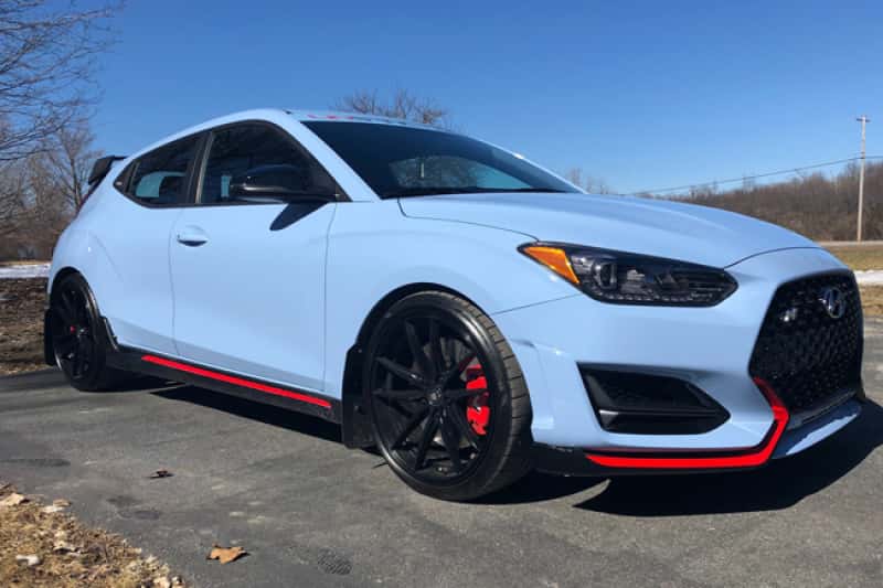 Rally Armor — Rally Armor 19-22 Hyundai Veloster N Black UR Mud Flap w/ Red Logo
Mud Flap - view 2