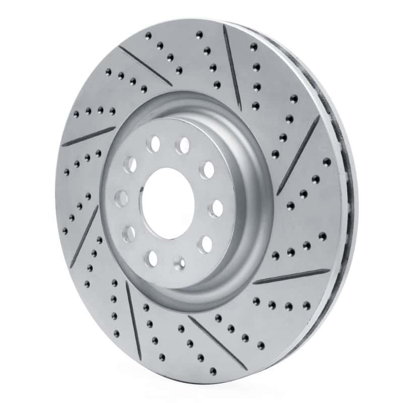 R1 Concepts — R1 12-25 Audi A3 Quattro Front Right Drilled & Slotted Geo-Carbon Rotor - view 2