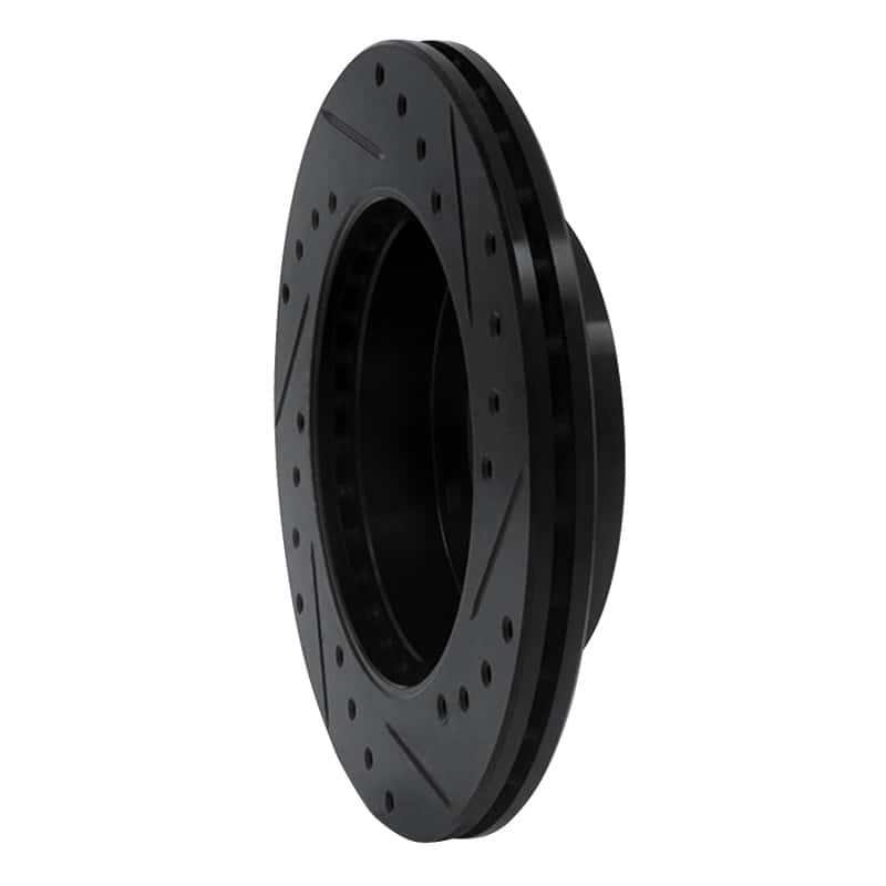 R1 Concepts — R1 94-96 Nissan 240SX Front Left Drilled & Slotted Black Brake Rotor
R1 Brake Rotor Drill - view 4