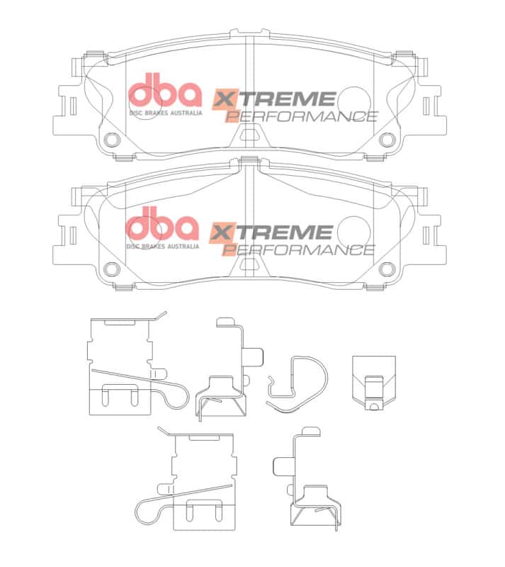 DBA — DBA 2022+ Toyota Landcruiser 300 Series XP Xtreme Performance Rear Brake Pads w/ Shims & Clips
Brake Pad - view 1
