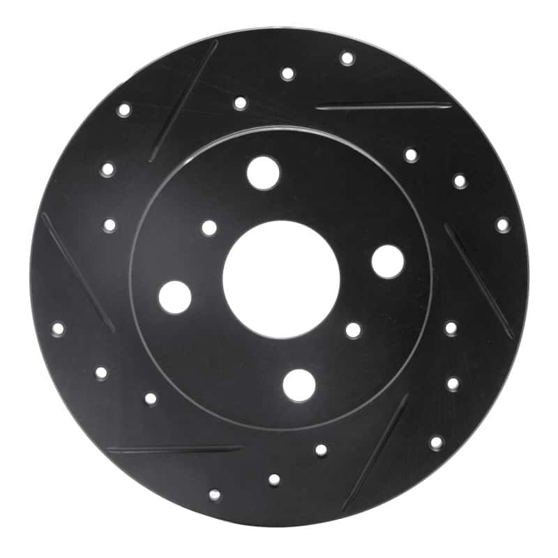 R1 Concepts — R1 85-86 Toyota MR2 Rear Left Drilled & Slotted Black Brake Rotor
R1 Brake Rotor Drill - view 1