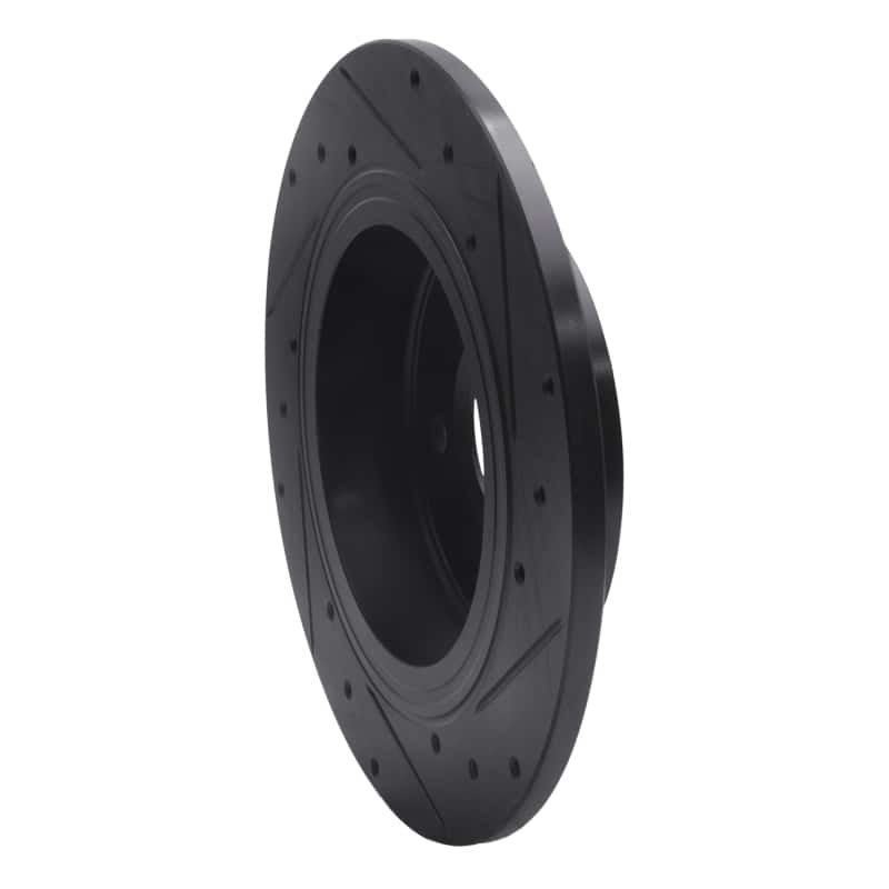 R1 Concepts — R1 06-11 Buick Lucerne Rear Left Drilled & Slotted Black Brake Rotor
R1 Brake Rotor Drill - view 4