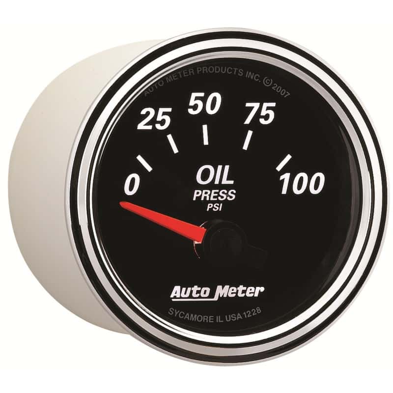 AutoMeter — Autometer Designer Black II 52mm 100 PSI Oil Pressure Gauge
GA 2" OILP ELEC DBII - view 8