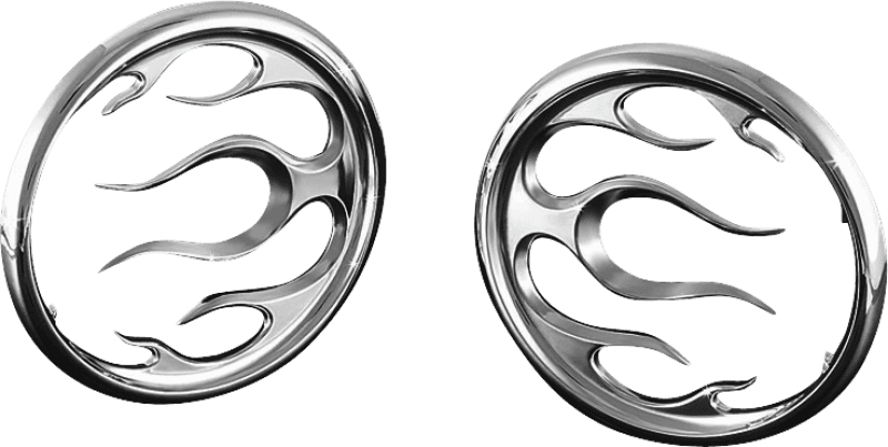 Kuryakyn — Kuryakyn Flame Speaker Grills Chrome - view 1
