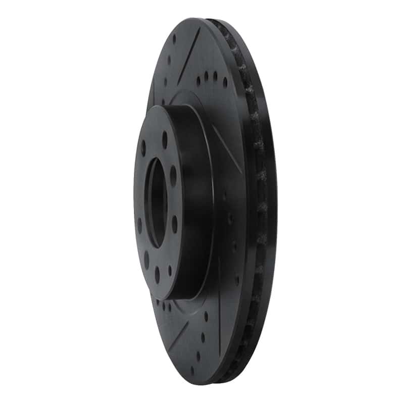 R1 Concepts — R1 06-15 Mazda MX-5 Miata Front Left Drilled & Slotted Black Brake Rotor
R1 Brake Rotor Drill - view 2