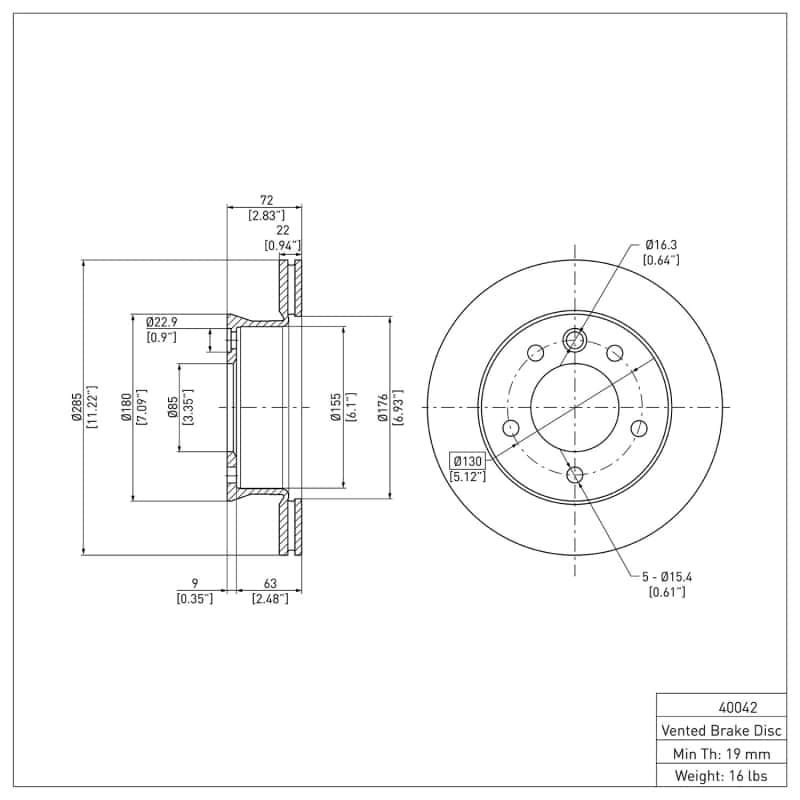 DFC — DFC 02-06 Dodge Sprinter 3500 Front GeoSPEC Coated Rotor
DFC Brake Rotor - view 6