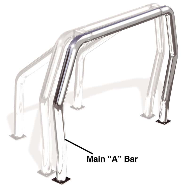 Go Rhino — Go Rhino Universal Front Main A-Bar Bed Bar - Chrome (Drilling Req.)
Classic Bed Bars - view 1