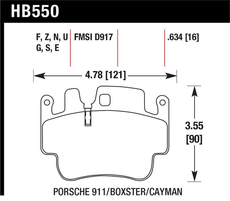 Hawk Performance — Hawk Porsche HPS Street Front Brake Pads
Disc Brake Pad - view 1