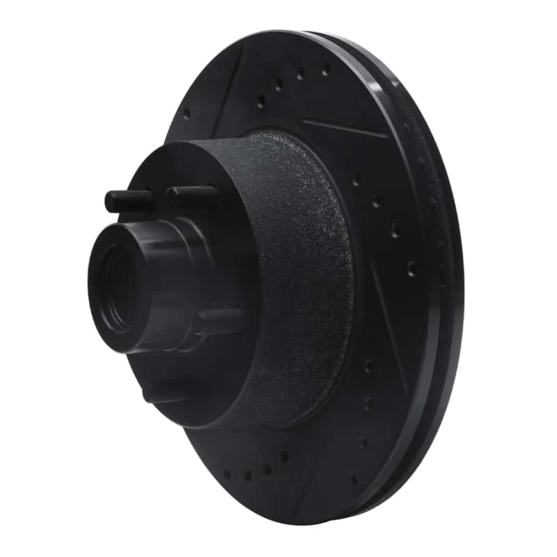 R1 Concepts — R1 73-89 Chrysler Imperial Front Left Drilled & Slotted Black Brake Rotor
R1 Brake Rotor Drill - view 2
