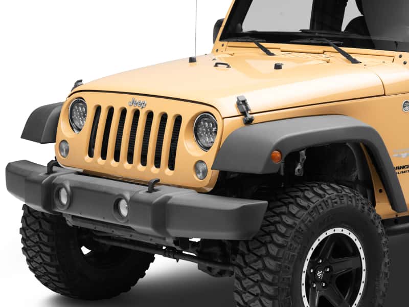 Raxiom — Raxiom 97-18 Jeep Wrangler TJ/JK Axial Series 13-LED Headlights- Black Housing (Clear Lens)
Headlights - view 12