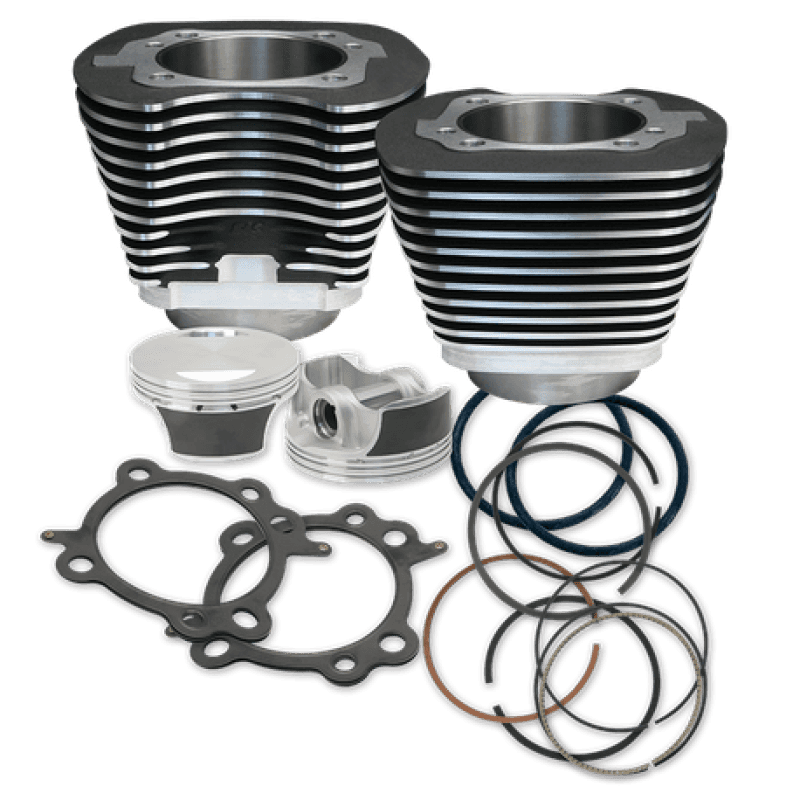 S&S Cycle — S&S Cycle 07-17 BT 106in Big Bore Cylinder Kit - Wrinkle Black - view 2