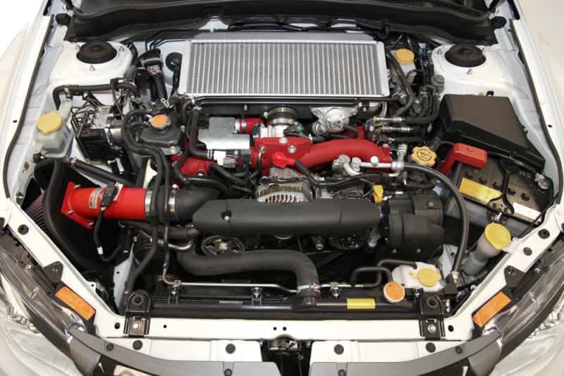 K&N Engineering — K&N 08-11 WRX/STi 2.5L H4 Red Typhoon Short Ram Intake
Performance Air Inta
Air Intake System - view 4