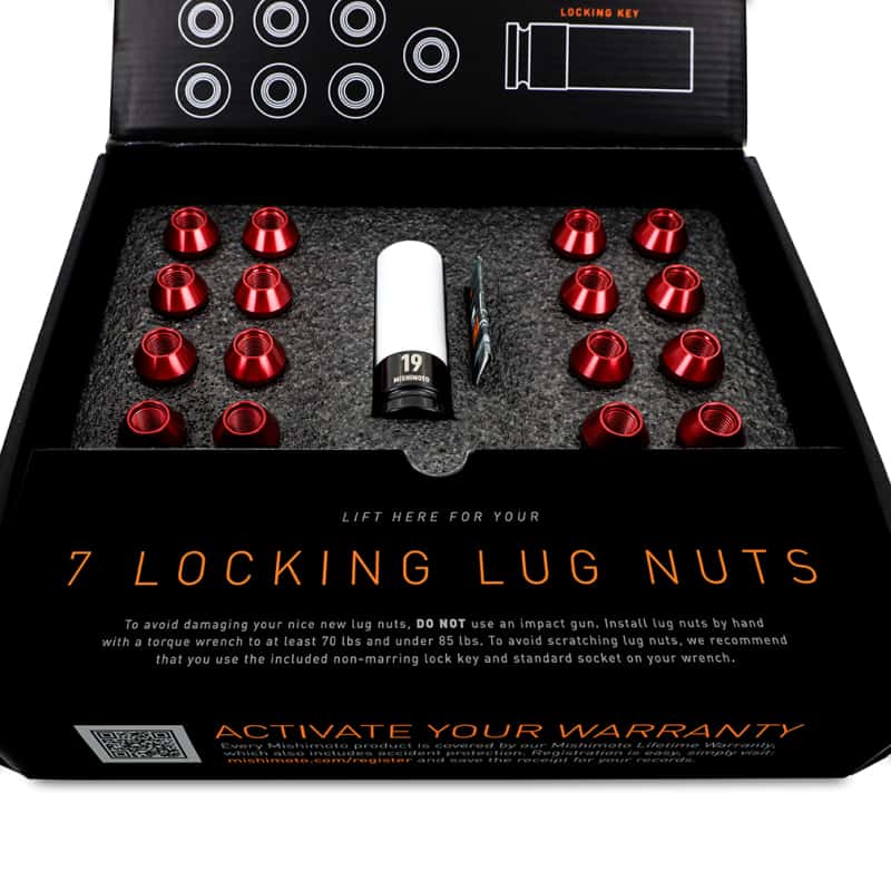 Mishimoto — Mishimoto Aluminum Locking Lug Nuts 1/2 X 20 23pc Set Black
Wheel Lug Nut - view 7