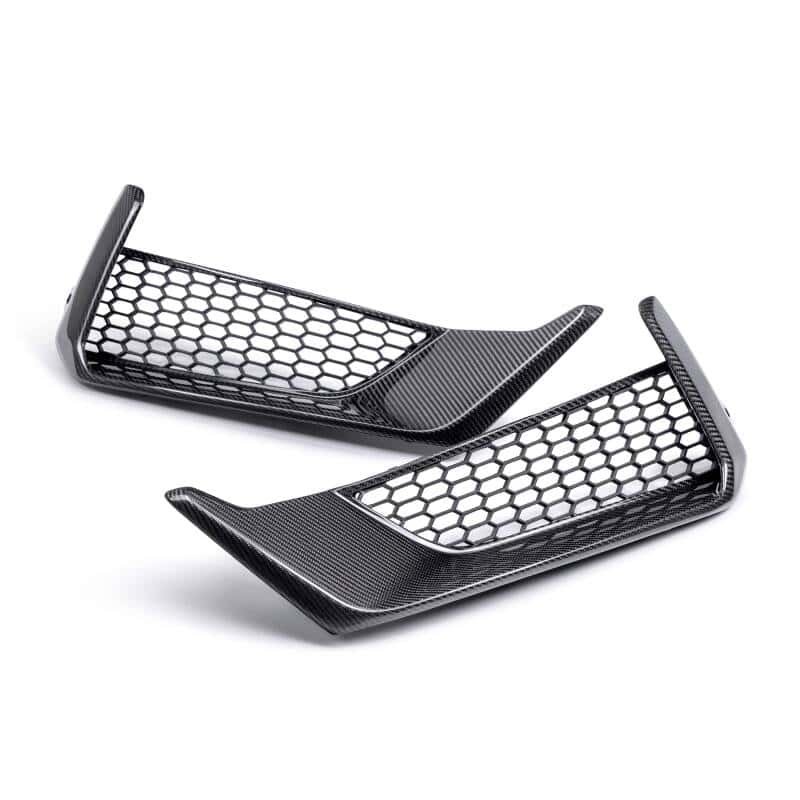 Anderson Composites — Anderson Composites 2024 Ford Mustang Dark Horse Carbon Fiber Front Bumper Inserts - view 1