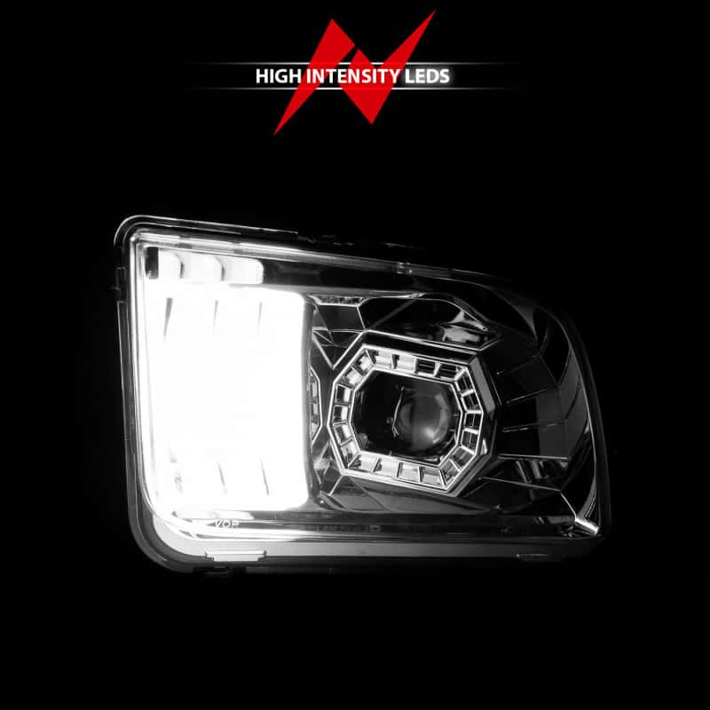 ANZO — ANZO 05-09 Ford Mustang (w/Factory Halogen HL Only) Projector Headlights w/Light Bar Chrome Housing
Head Light Set
HdLtSet - view 6