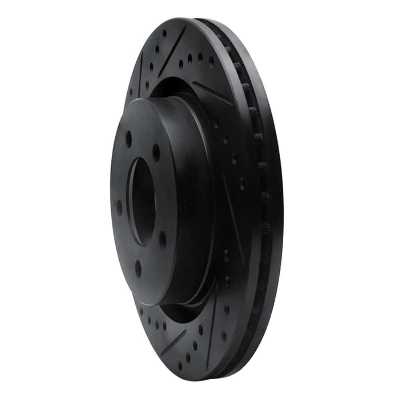 R1 Concepts — R1 99-04 Chrysler 300M Front Left Drilled & Slotted Black Brake Rotor
R1 Brake Rotor Drill - view 2