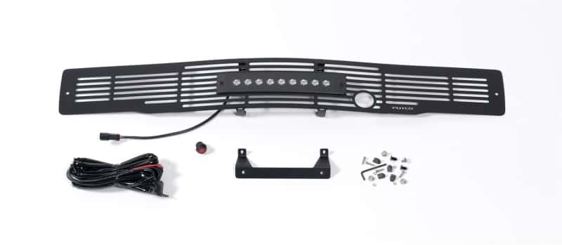 Putco — Putco 15-17 Ford F-150 Bumper Grille Insert- SS Blk Bar Design w/Heater Plug & 10in Luminix Lightbar
BmprValanceGrilleIns - view 1