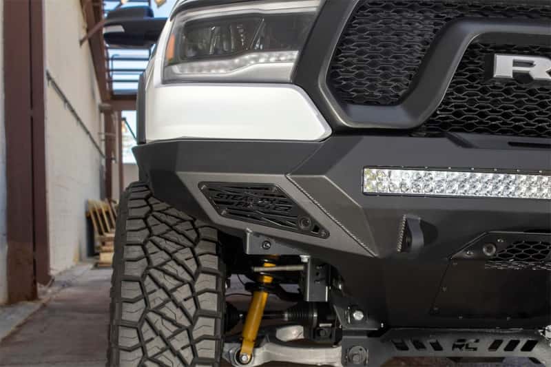 Addictive Desert Designs — Addictive Desert Designs 2019 Ram Rebel 1500 Stealth Fighter Fr Bumper w/Winch&Parking Sensor Mounts
Bumper- Front
Bumpers - view 5