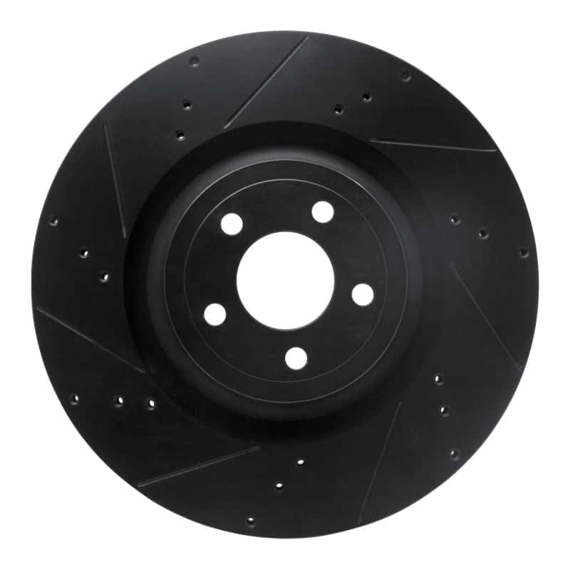 R1 Concepts — R1 15-23 Ford Mustang Front Left Drilled & Slotted Black Brake Rotor
R1 Brake Rotor Drill - view 1
