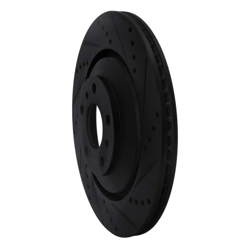 R1 Concepts — R1 04-18 Audi A8 Rear Right Drilled & Slotted Black Brake Rotor
R1 Brake Rotor Drill - view 2