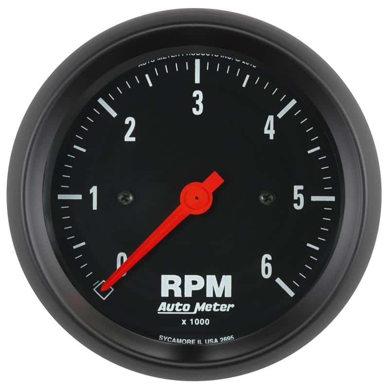 AutoMeter — Autometer Z-Series 3-3/8in. 0-6K RPM In-Dash Tachometer Gauge
3.4" TACH 6KRPM Z - view 2