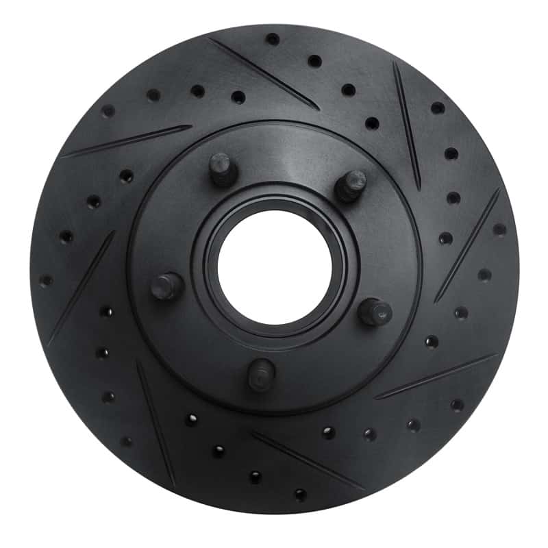 R1 Concepts — R1 95-97 Ford Ranger (USA/Canada) Front Right Drilled & Slotted Black Brake Rotor
R1 Brake Rotor Drill - view 1