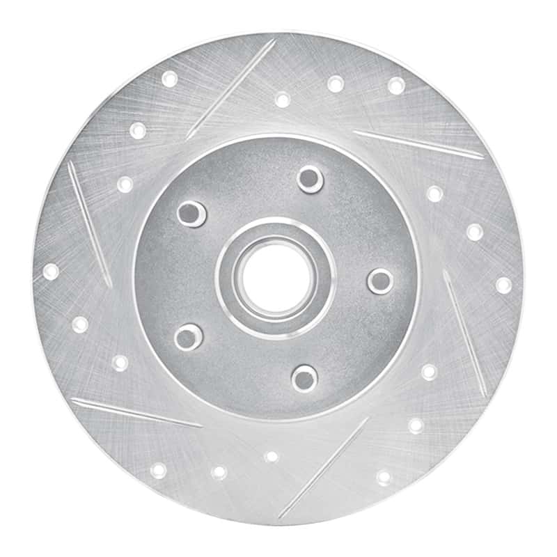 R1 Concepts — R1 1984-1987 Pontiac Fiero Front Left Drilled & Slotted Silver Brake Rotor
R1 Brake Rotor Drill - view 1