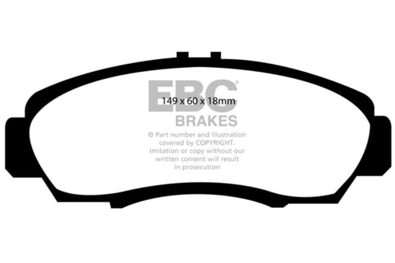 EBC — EBC 01-03 Acura CL 3.2 Ultimax2 Front Brake Pads
Disc Brake Pad - view 1