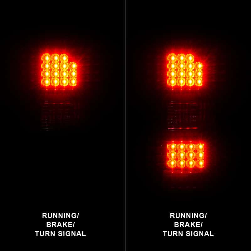 ANZO — ANZO 2014-2018 GMC Sierra LED Tail Lights Black Housing Clear Lens - view 9
