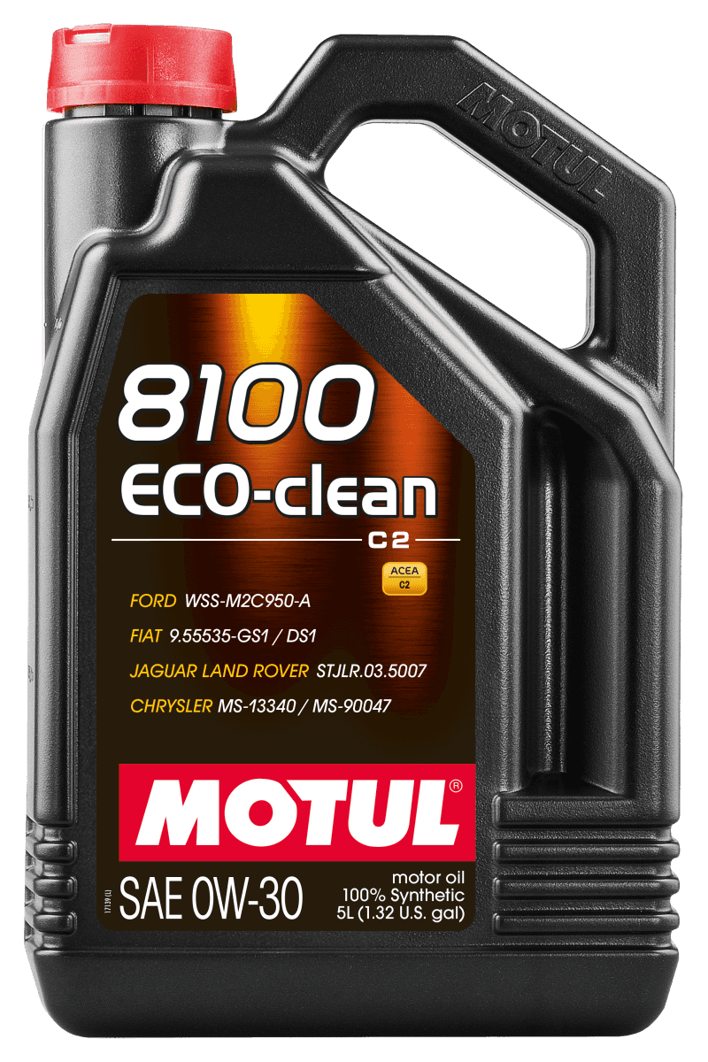 Motul — Motul 5L Synthetic Engine Oil 8100 0W30 4x5L ECO-CLEAN  ACEA C2 API SM ST.JLR 03.5007 - view 1
