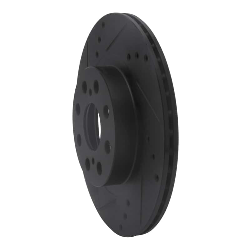 R1 Concepts — R1 00-05 Toyota MR2 Spyder Rear Left Drilled & Slotted Black Brake Rotor
R1 Brake Rotor Drill - view 2