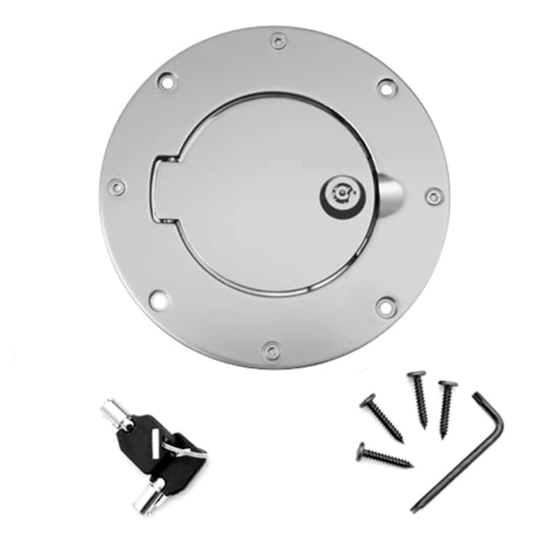 Rugged Ridge — Rugged Ridge Gas Cap Door Locking Brushed Aluminum 97-06 Jeep Wrangler TJ
FuelFillerDoorCvr
OFFROAD_EXTERIOR - view 1