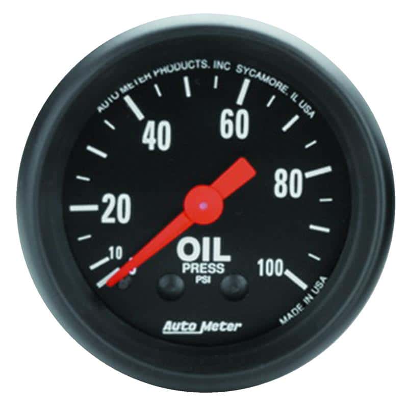 AutoMeter — Autometer Z Series 52mm 0-100 PSI Mechanical Oil Pressure Gauge
GA 2" OP 100PSI M Z - view 2