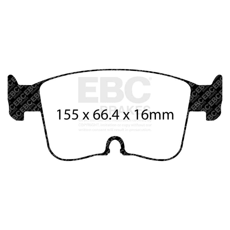 EBC — EBC 2022+ Audi A3 2.0T (40) Front Bluestuff Brake Pads
Disc Brake Pad - view 4