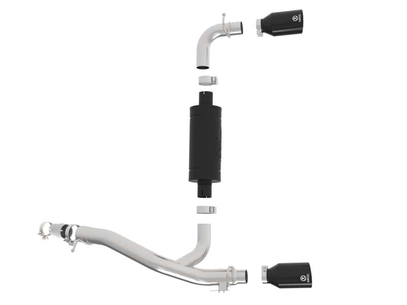 aFe — aFe Takeda 3in 304 SS Axle-Back Exhaust System w/ Black Tip 16-18 Ford Focus RS 2.3L (t)
Axle-Back Exhaust - view 5