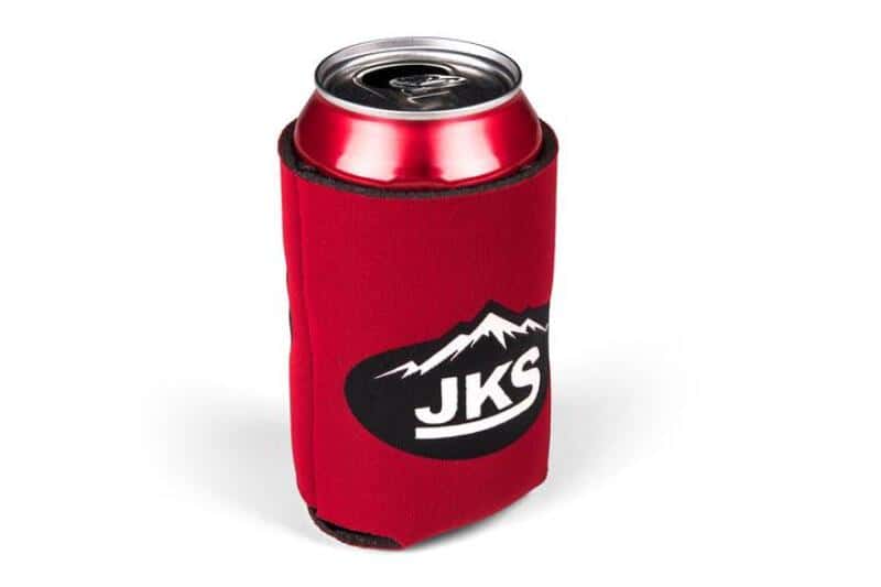 JKS Manufacturing — JKS Manufacturing Koozie - Red
JKS Drink Koozie - view 3