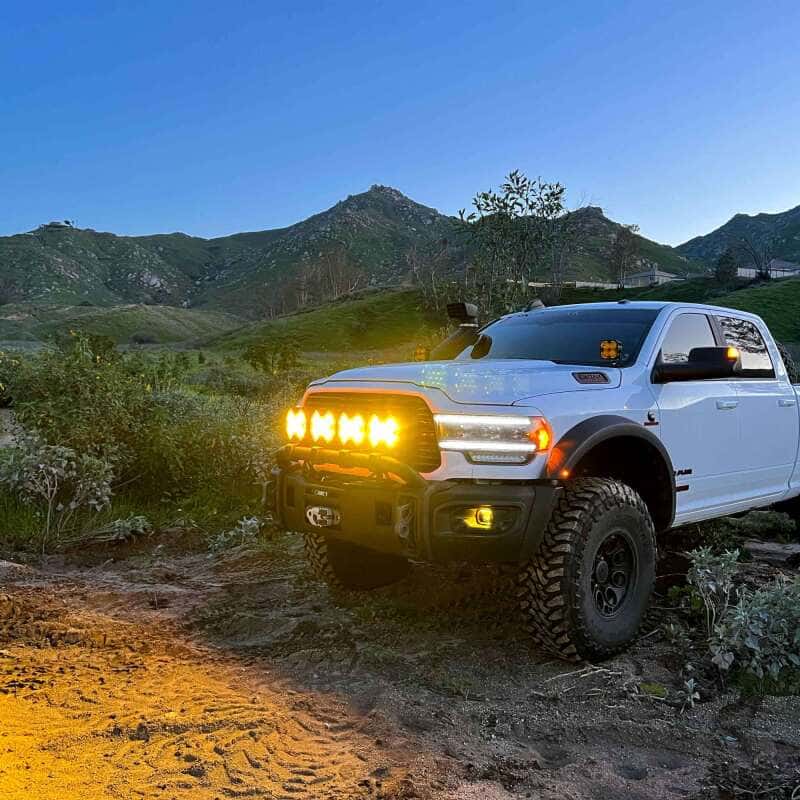 KC HiLiTES — KC HiLiTES SlimLite 8in. LED Light Shield SAE Driving (Shield Only) - Selective Yellow - view 2