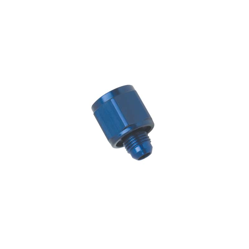 Russell — Russell Performance BLUE ANODIZED -12 TUBE COUPLING NUT W/ FLARED REDUCER TO -10 AN MALE
Hose Reducer - view 2