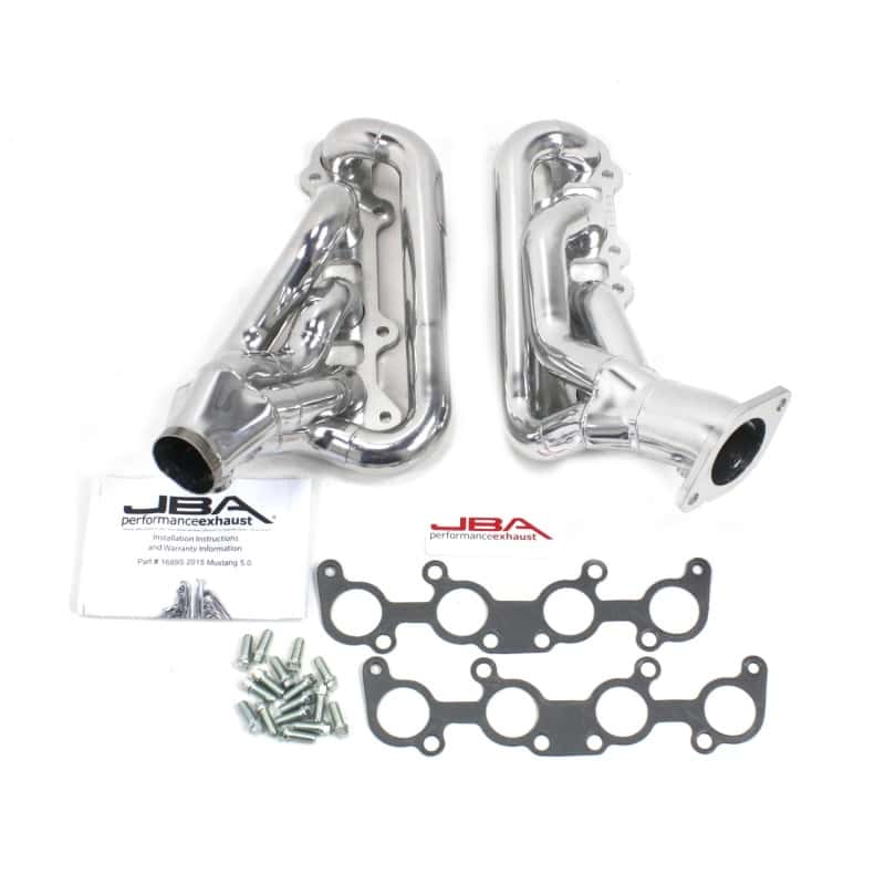 JBA — JBA 15-20 Ford Mustang 5.0L 1-3/4in Stainless Steel Silver Ceramic Shorty Header
Exhaust Header - view 2